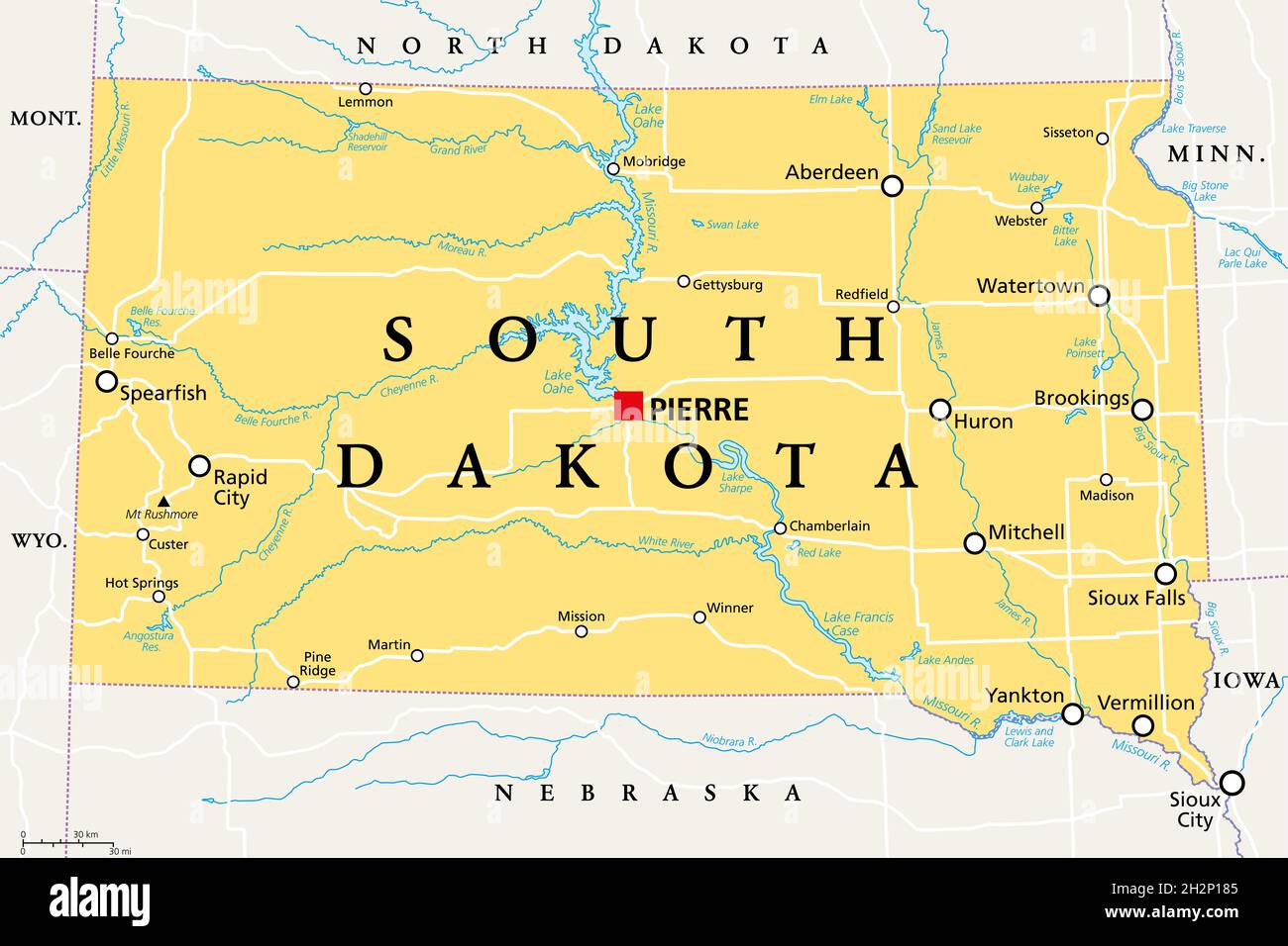 South Dakota State Map 54 OFF Brunofuga adv br