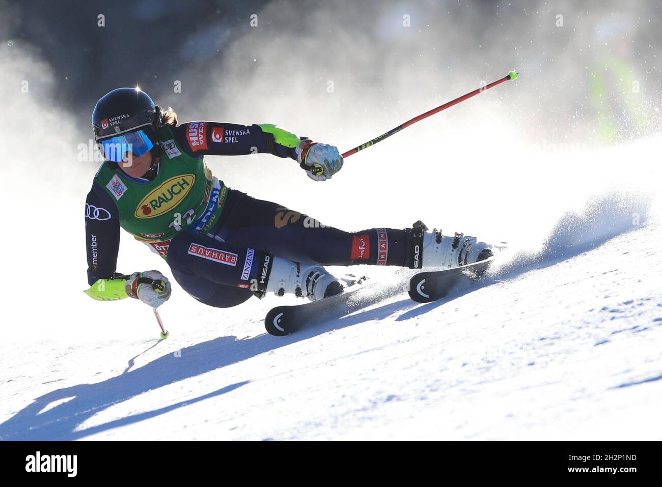 Solden, Austria. 23rd Oct, 2021. Alpine Ski World Cup 2021-2022: 1st Women Giant Slalom opening race as part of the Alpine Ski World Cup in Solden on October 23, 2021; Sara Hector (SWE) (Photo by Pierre Teyssot/ESPA-Images) Credit: European Sports Photo Agency/Alamy Live News Stock Photo