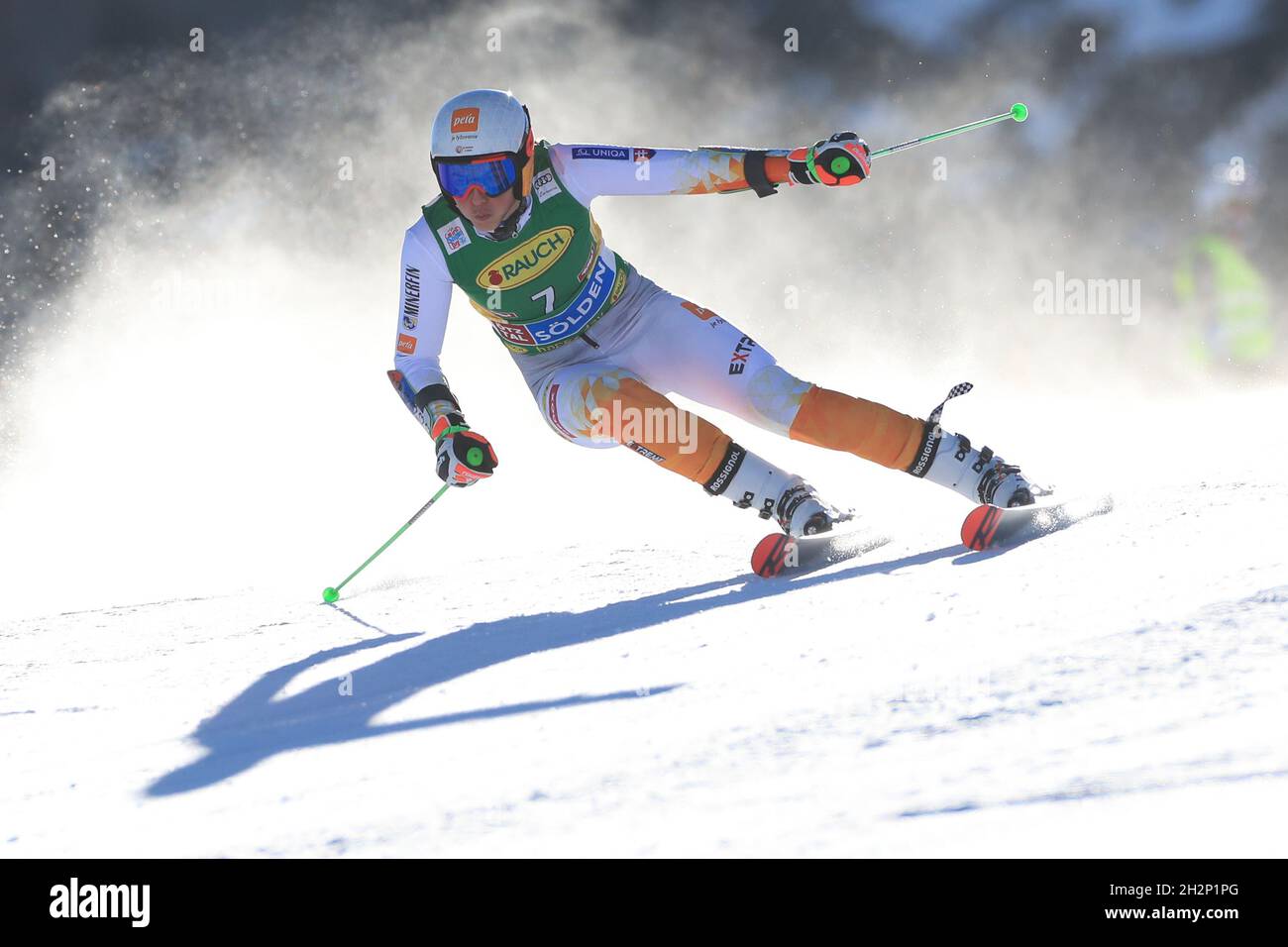 Solden, Austria. 23rd Oct, 2021. Alpine Ski World Cup 2021-2022: 1st Women Giant Slalom opening race as part of the Alpine Ski World Cup in Solden on October 23, 2021; Petra Vlhova (SVK) (Photo by Pierre Teyssot/ESPA-Images) Credit: European Sports Photo Agency/Alamy Live News Stock Photo