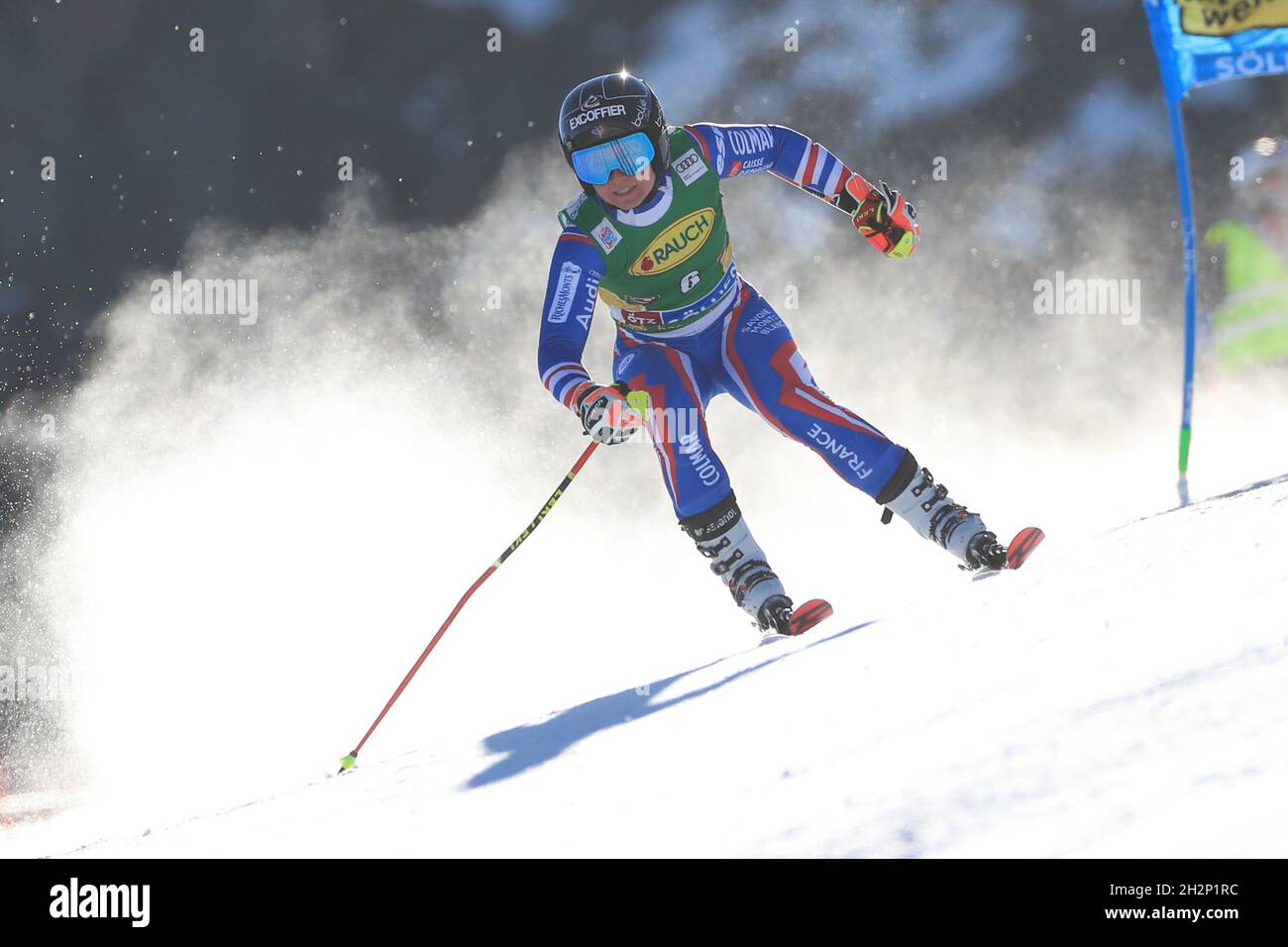 Solden, Austria. 23rd Oct, 2021. Alpine Ski World Cup 2021-2022: 1st Women Giant Slalom opening race as part of the Alpine Ski World Cup in Solden on October 23, 2021; Tessa Worley (FRA) (Photo by Pierre Teyssot/ESPA-Images) Credit: European Sports Photo Agency/Alamy Live News Stock Photo