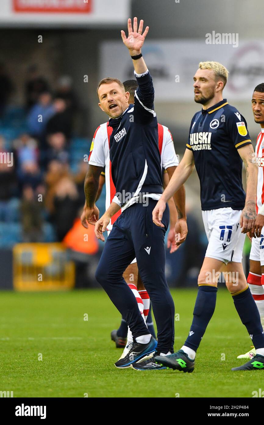 London, UK. 24th Oct, 2020. Mahlon Romeo of Millwall FC during the Sky Bet  Championship match played behind closed doors due to government Covid-19  guidelines between Millwall and Barnsley at The Den