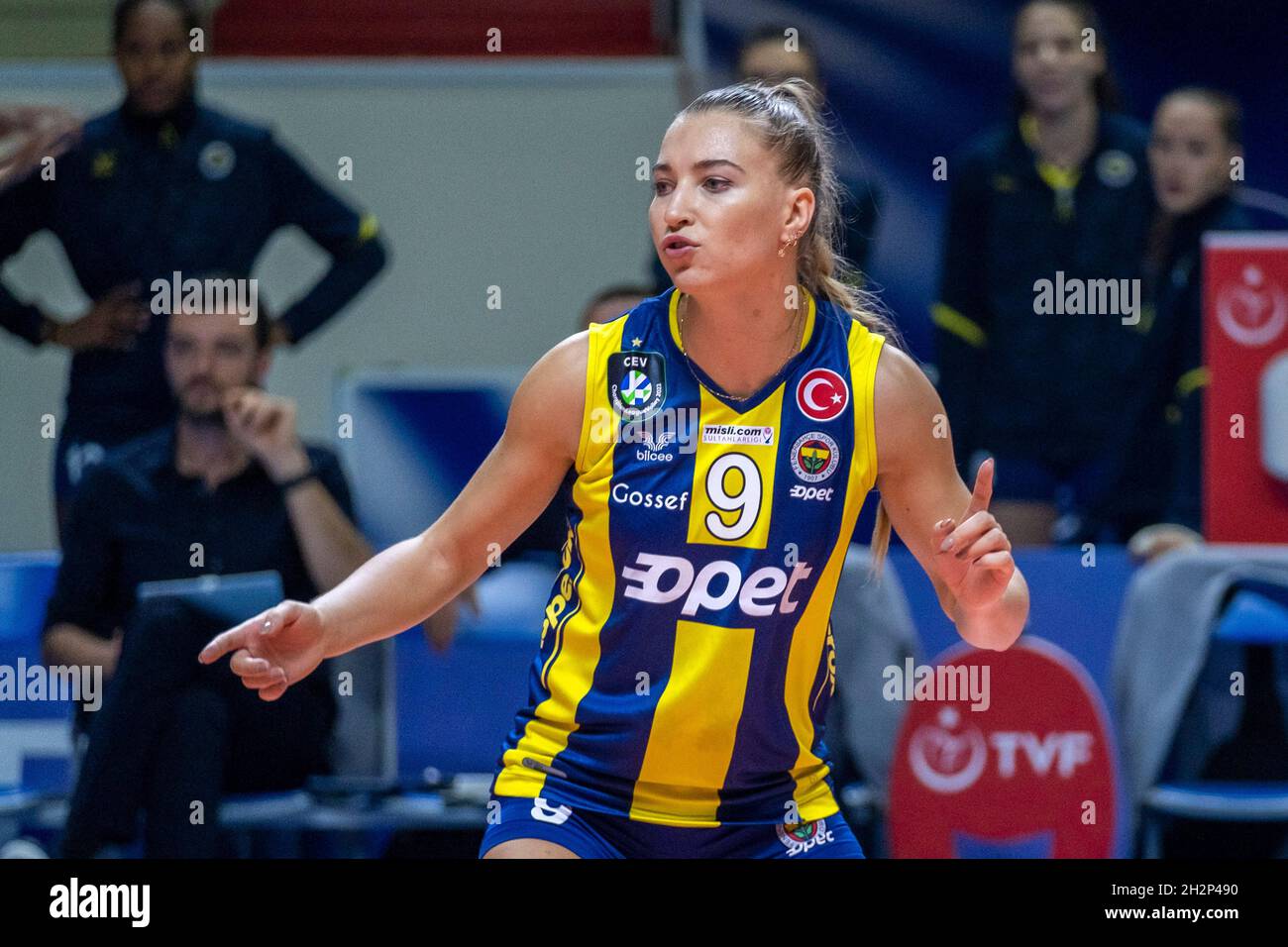 Turkey. 23rd Oct, 2021. In Misli.com Sultans League, Fenerbahce and Turkish  Airlines Women's volleyball teams met in Istanbul-Burhan Felek Sports  Palace. (Photo by Ihsan Sercan Ozkurnazli/Pacific Press) Credit: Pacific  Press Media Production