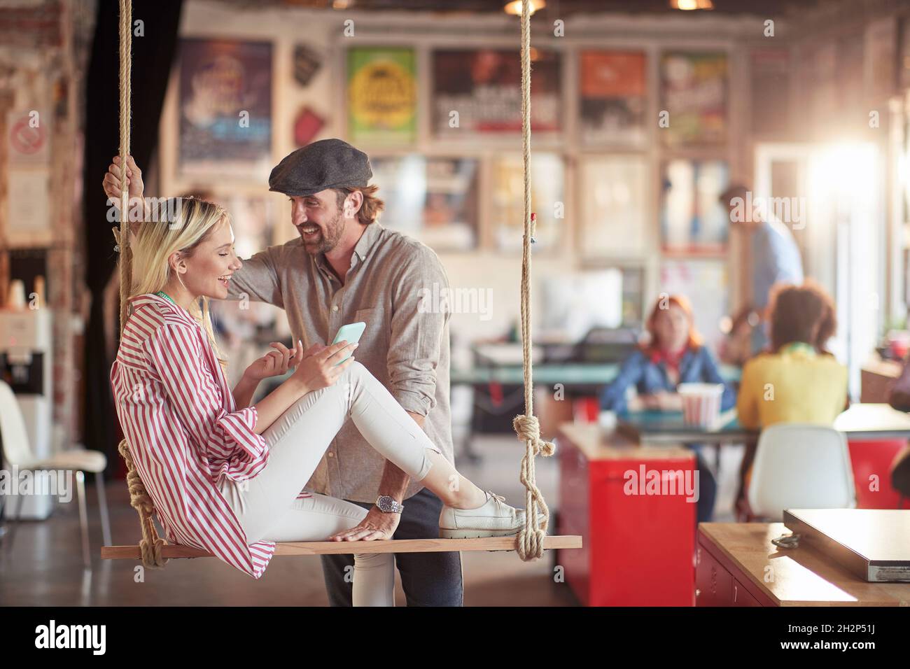 Girl flirting in office hi-res stock photography and images - Alamy