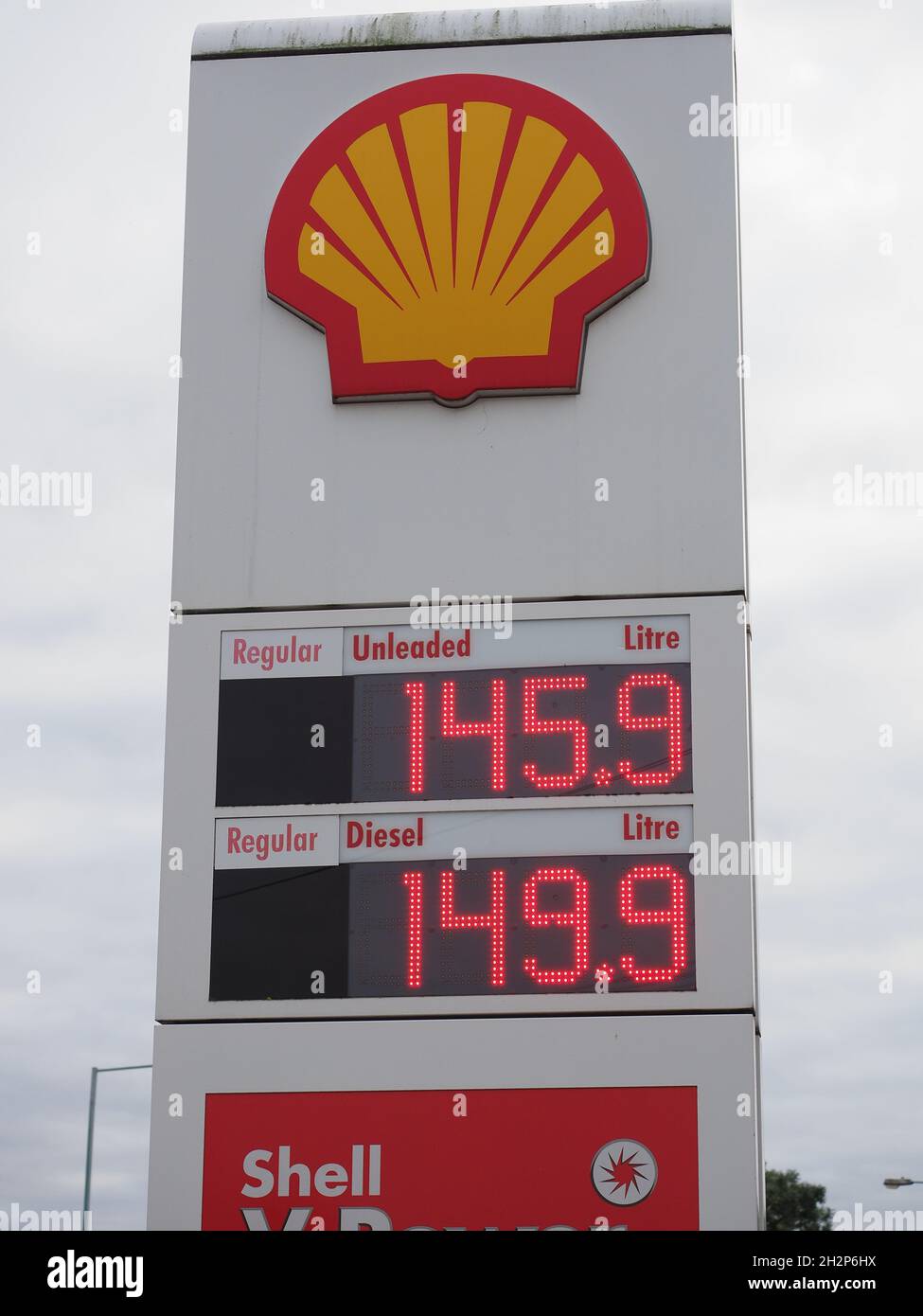 Rainham, Kent, UK. 23rd Oct, 2021. Most petrol stations have increased their prices following