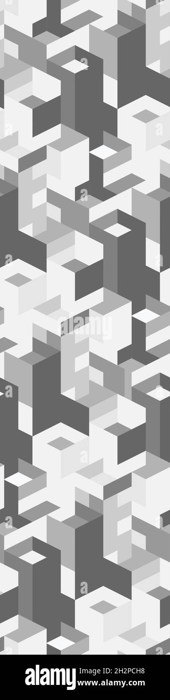 Vector seamless pattern. Modern Flat Isometry Background. Stock Vector