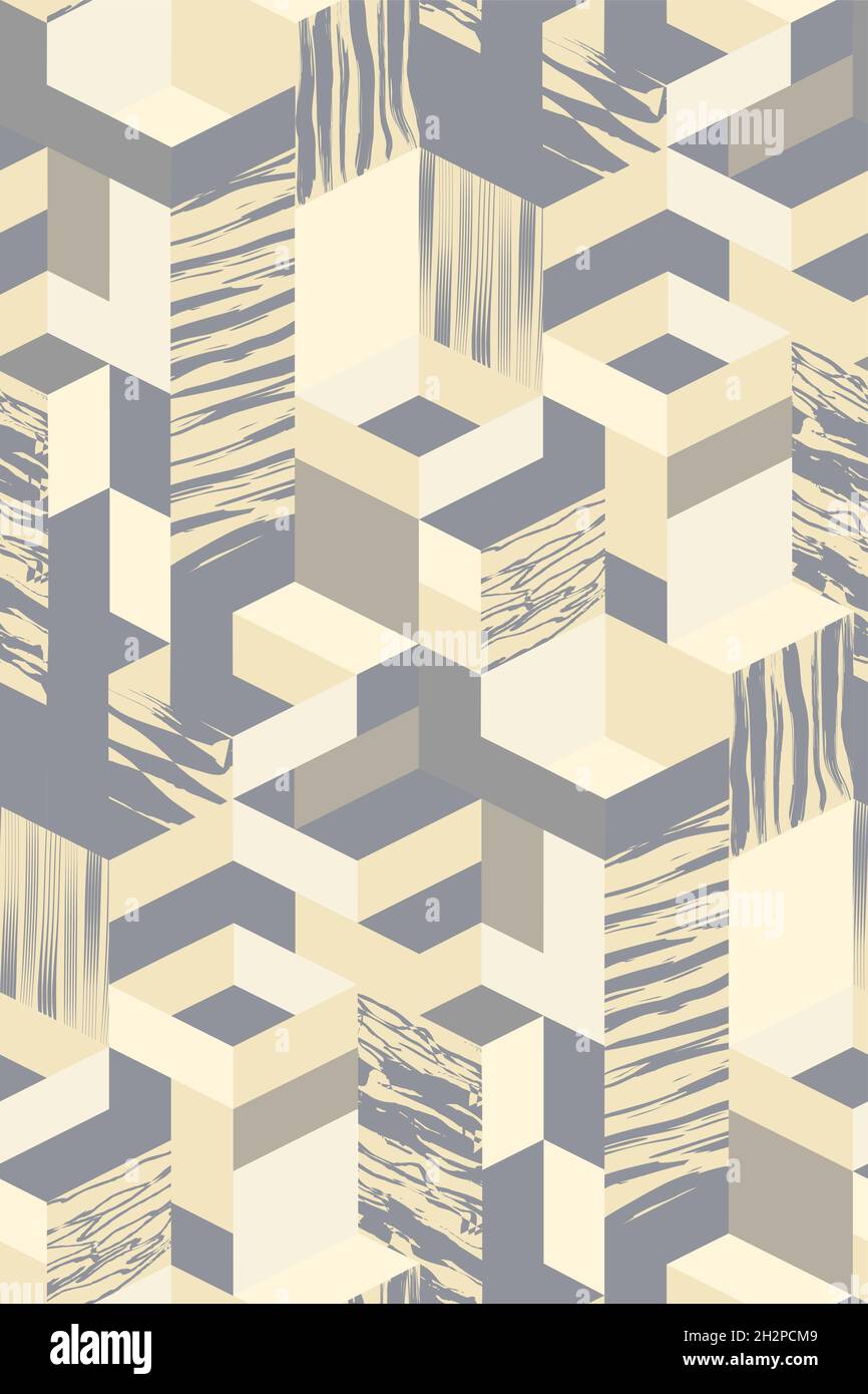 Vector abstract geometric background in retro colors Stock Vector