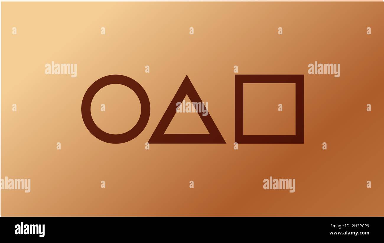 Squid Game Business Card Black With Circle Triangle And Square On 