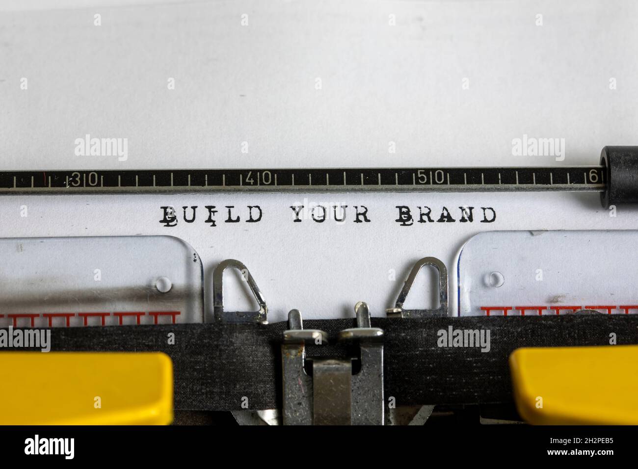 Build Your Brand written on an old typewriter Stock Photo