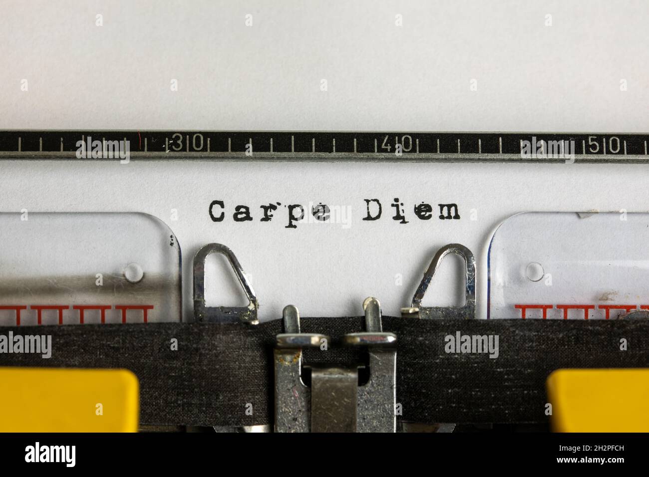 Carpe Diem written on an old typewriter Stock Photo Alamy