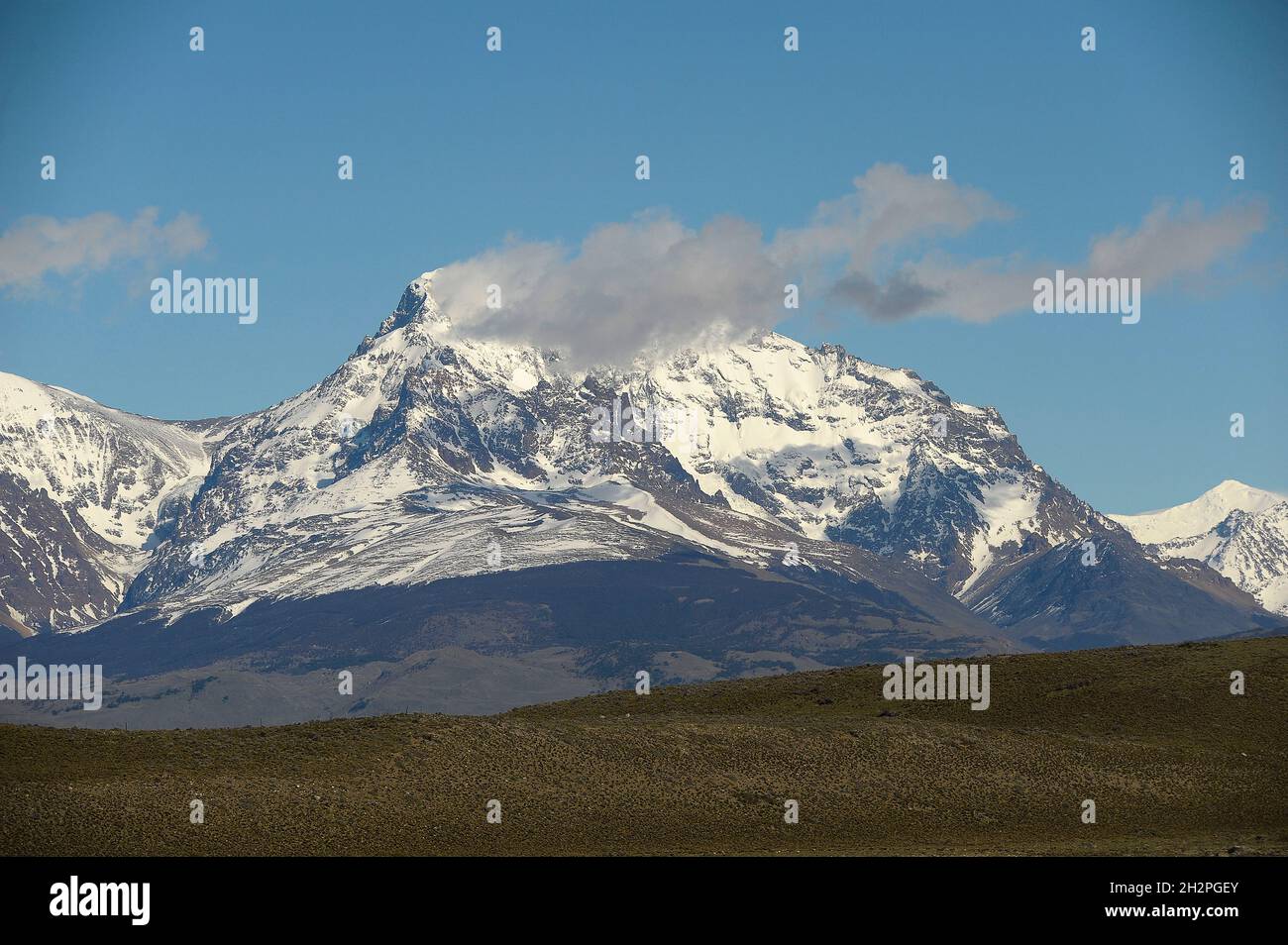 Mount Fitz Roy, or cerro chalten, in the ice field of patagonia Stock Photo
