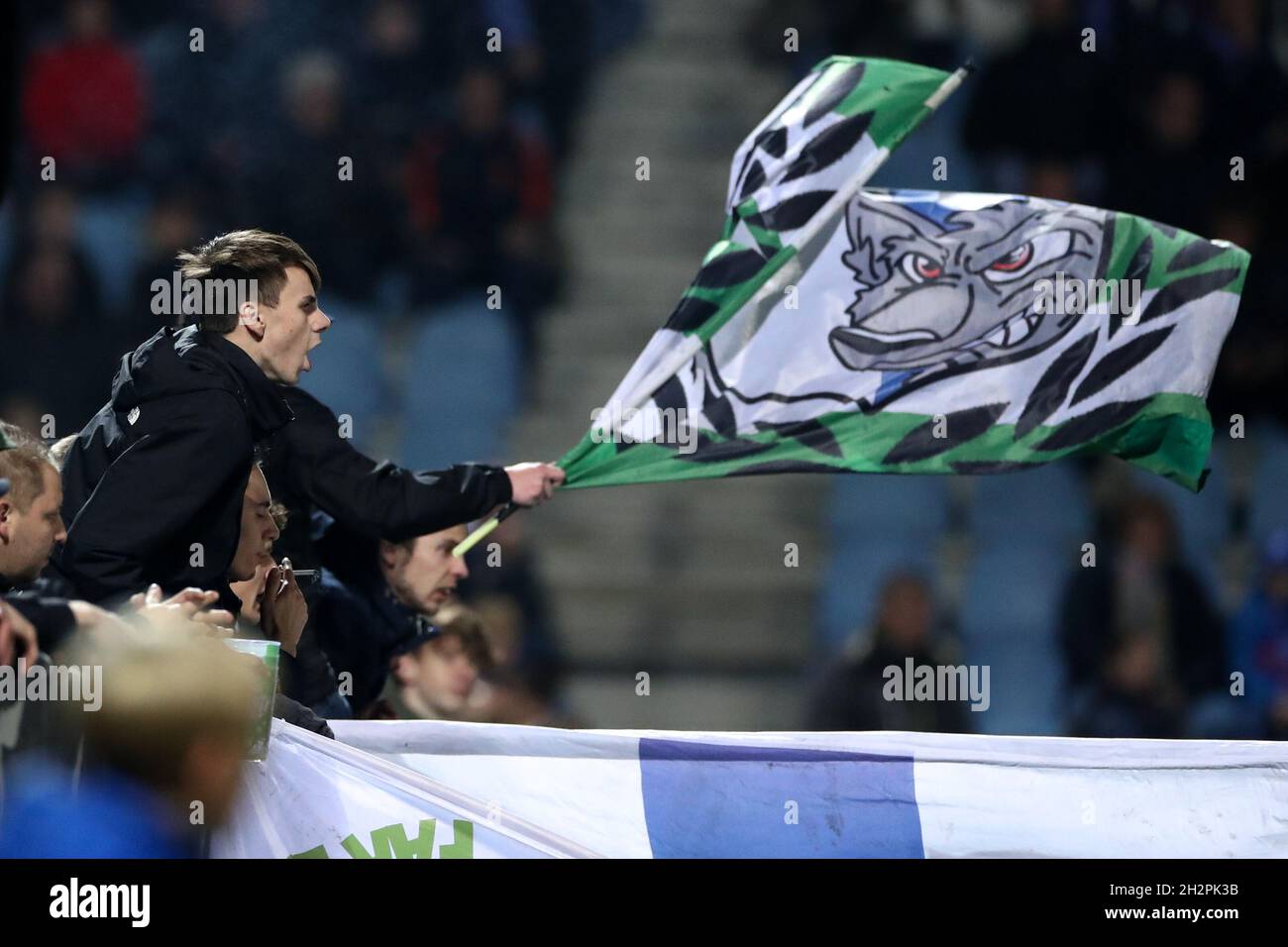 ZWOLLE, NETHERLANDS OCTOBER 23 Fans during the Dutch Eredivisie