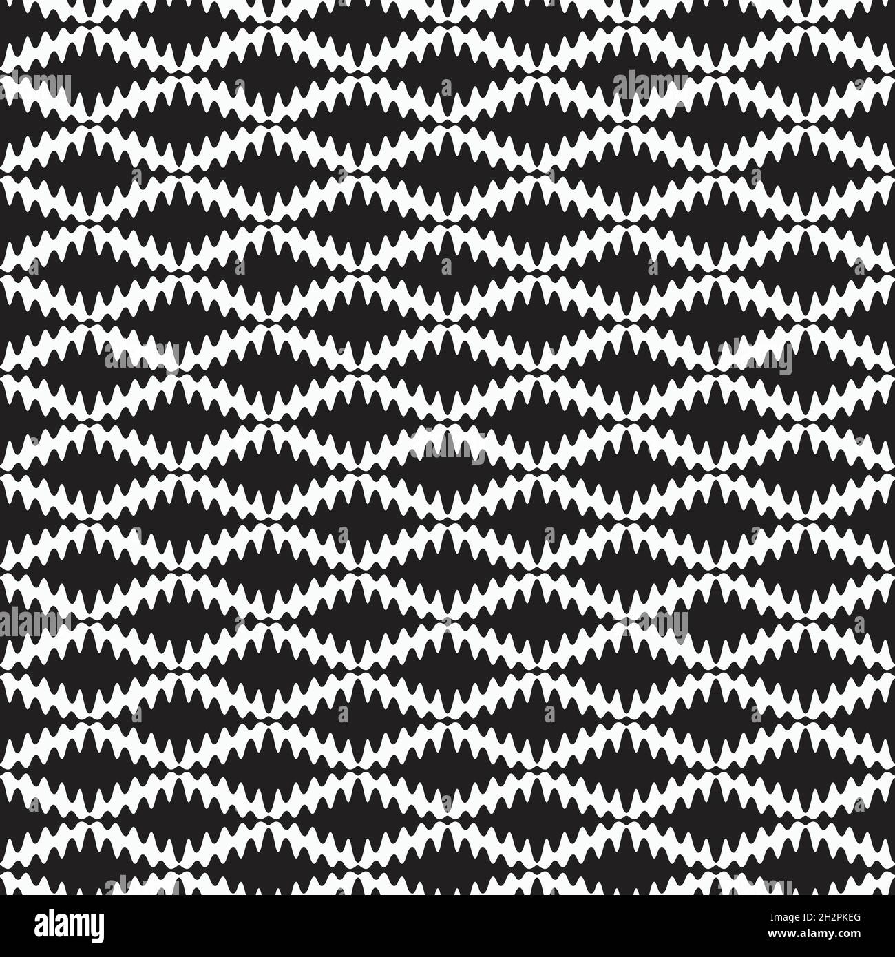Mesh made of diamond shape geometric elements. Optical black and white design. Modern stylish texture. Seamless repeating pattern. Vector image. Stock Vector