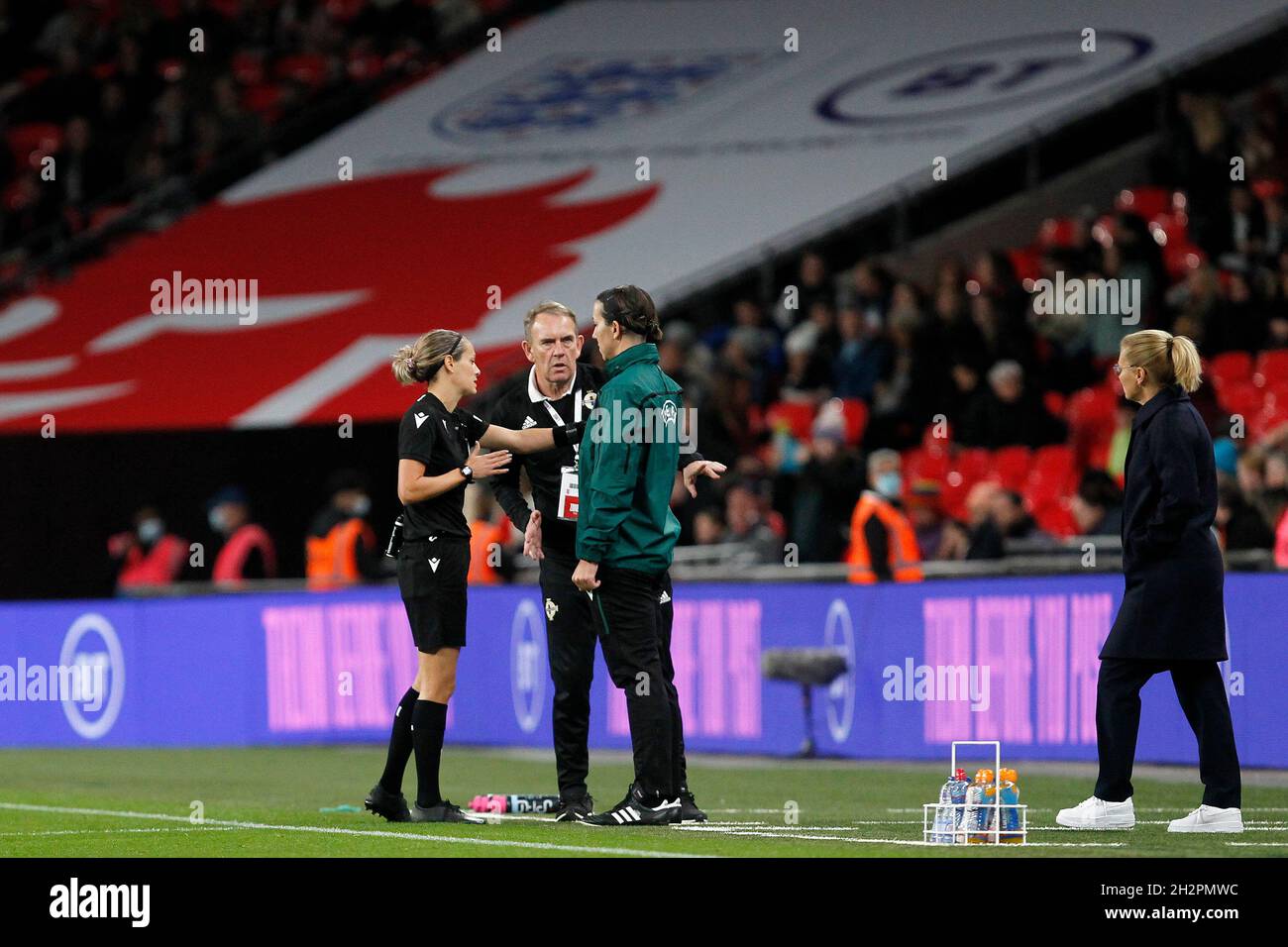London, UK. 23rd Oct, 2021. Northern Ireland Women manager, Kenny
