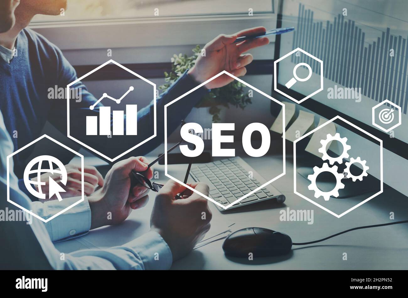 SEO Search Engine Optimization concept, ranking traffic on website ...