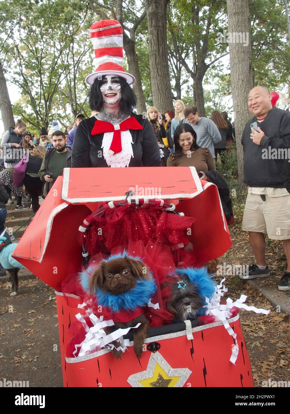 October 23, 2021, New York, New York, USA: New York,    Annual Halloween dog parade returned after missing last years due to Covid. (Credit Image: © Bruce Cotler/ZUMA Press Wire) Stock Photo