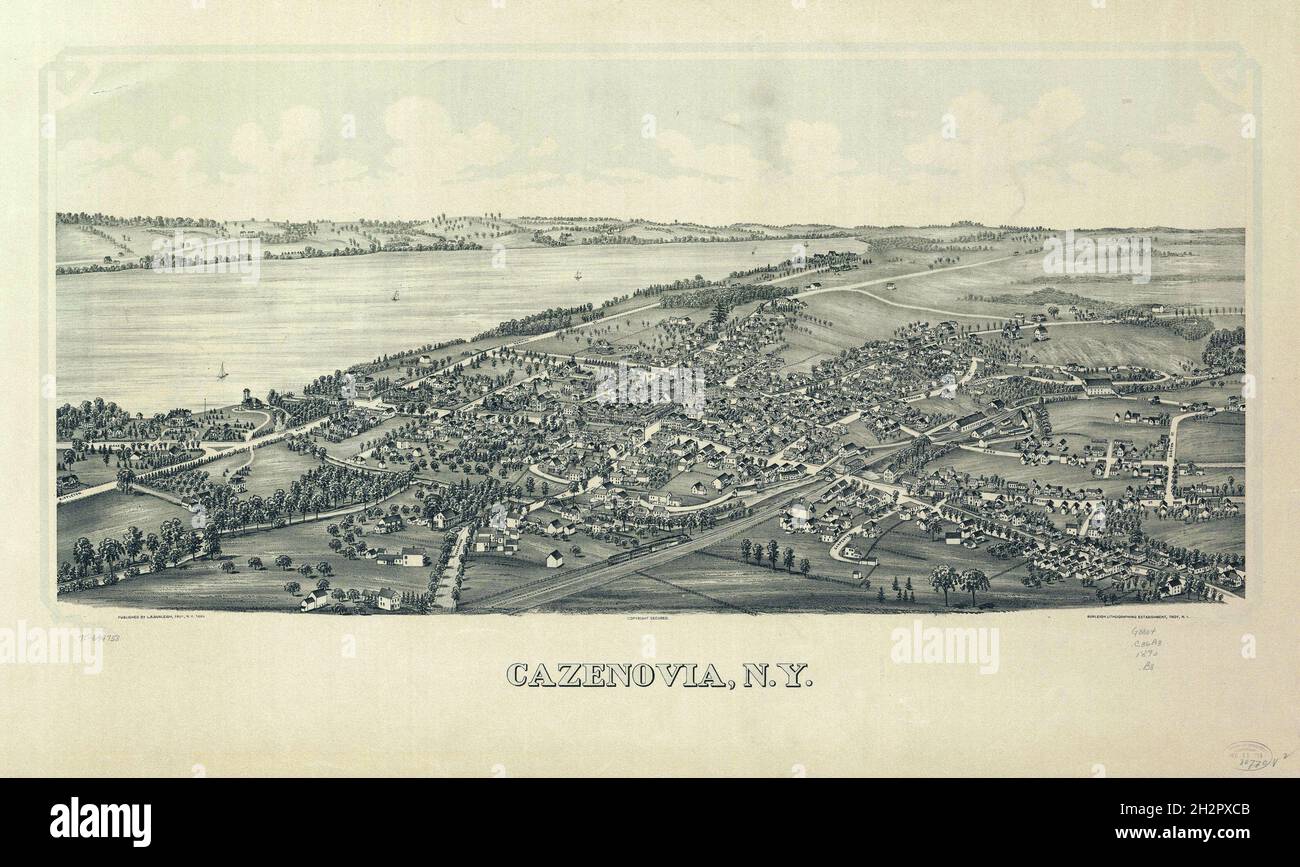 map-of-cazenovia-new-york-burleigh-1890-maps-of-the-past-stock