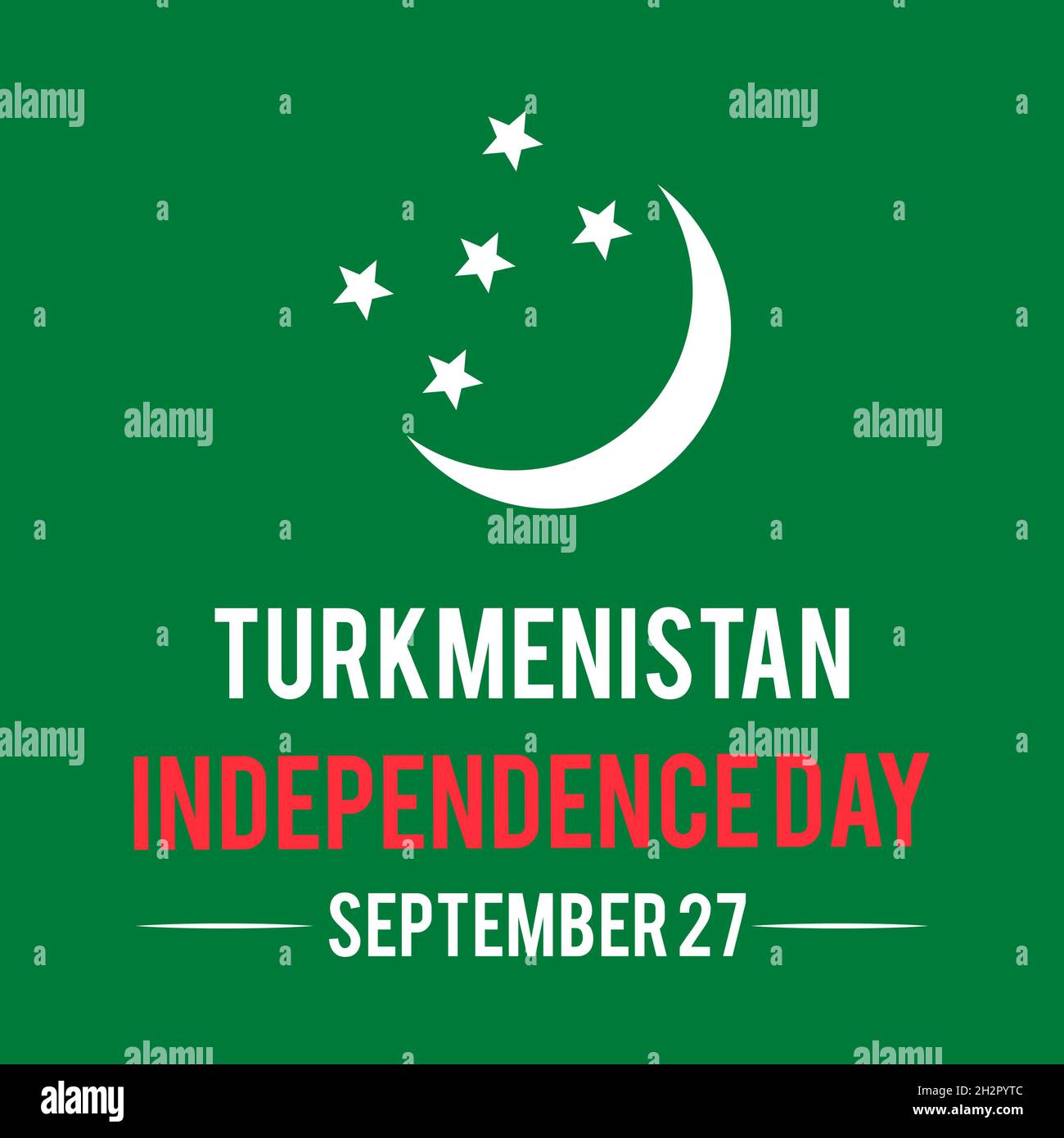 Turkmenistan Independence Day typography poster. National holiday