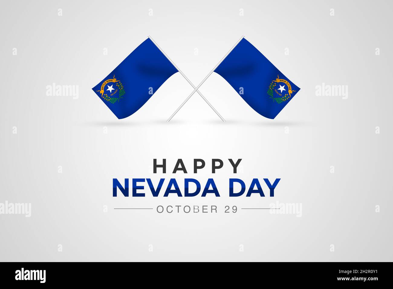 Happy Nevada Day Backdrop Wallpaper with Two Nevada Flags Waving. New