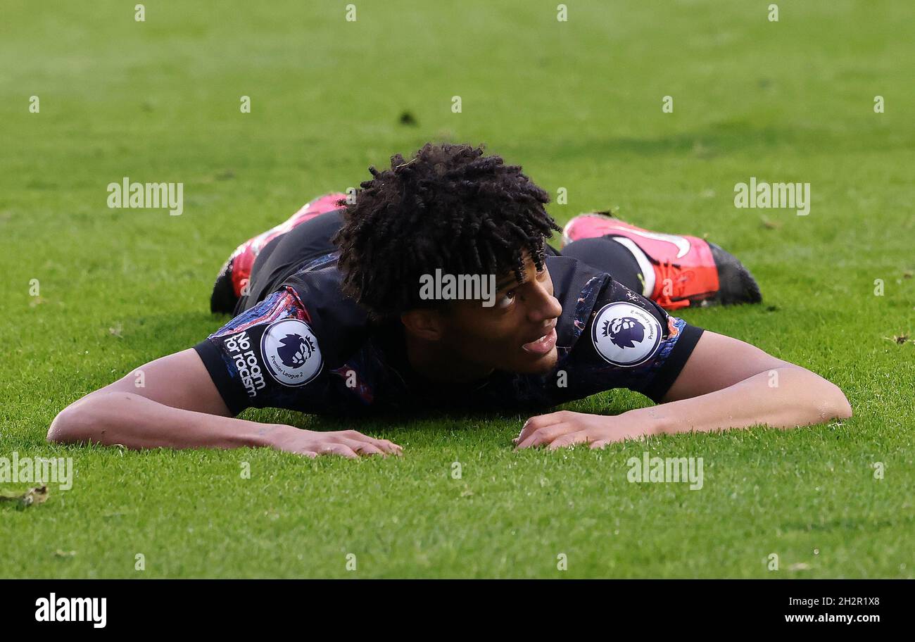 Manchester, England, 23rd October 2021.  Brooklyn Lyons-Foster of Tottenham during the Professional Development League match at the Academy Stadium, Manchester. Picture credit should read: Darren Staples / Sportimage Stock Photo