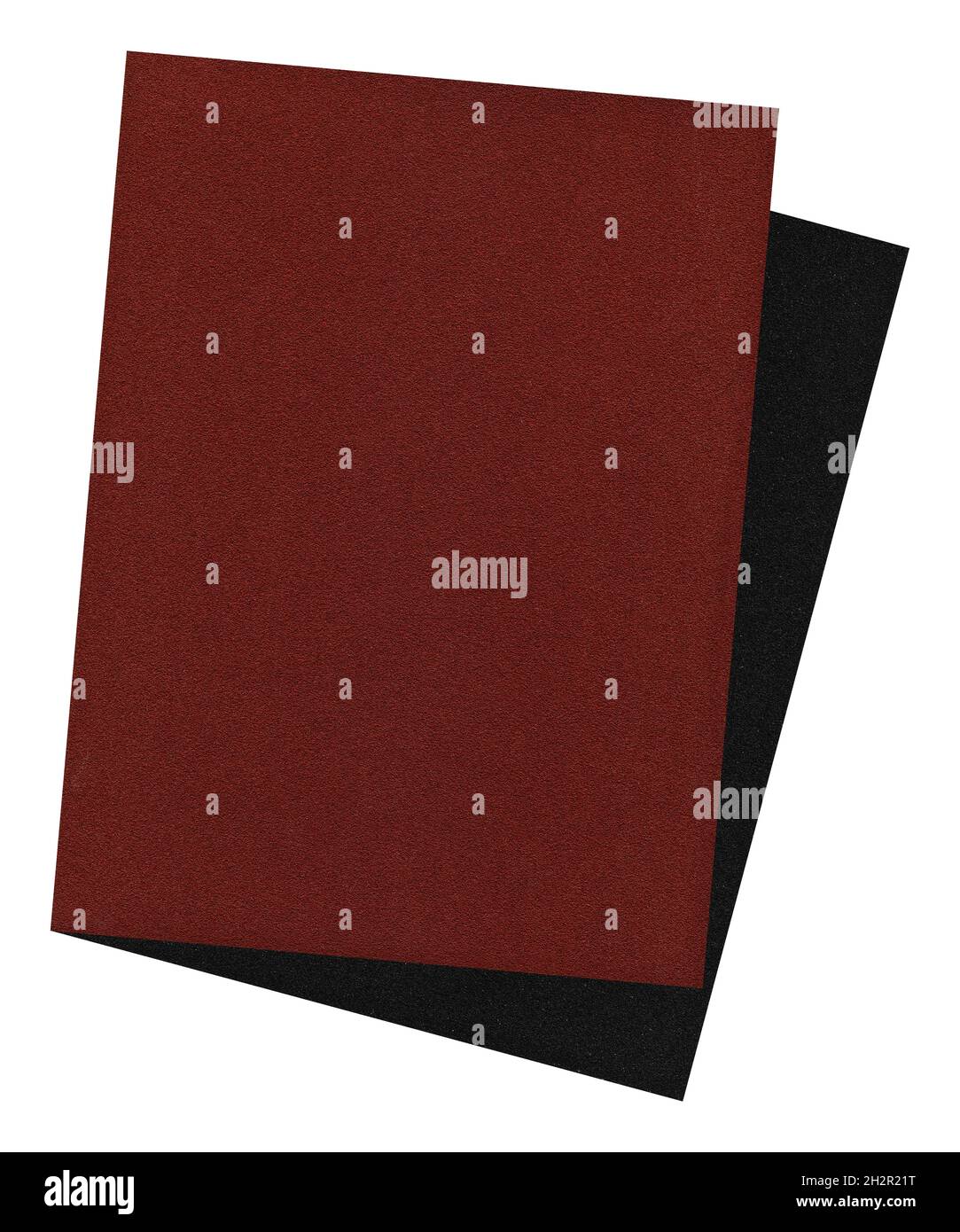 High rectangular black and red sandpaper surface texture, background sanding paper Stock Photo