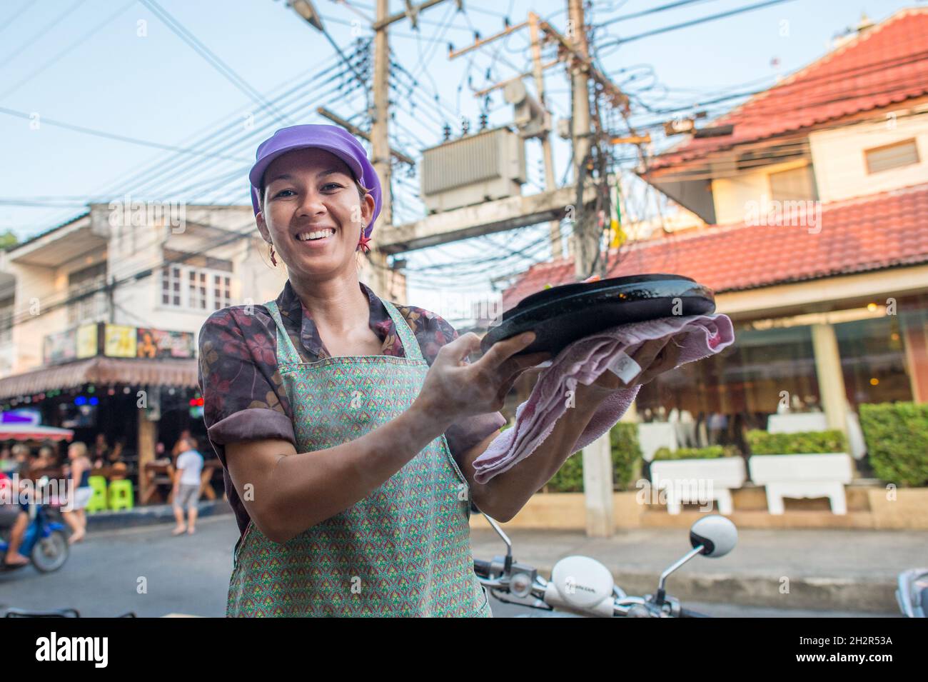 Hot Pot served at a restaurant in Hua Hin. Hua Hin is a popular travel destination in Thailand. Stock Photo