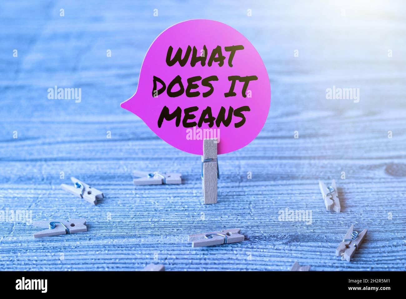 Writing displaying text What Does It Means Question. Conceptual photo