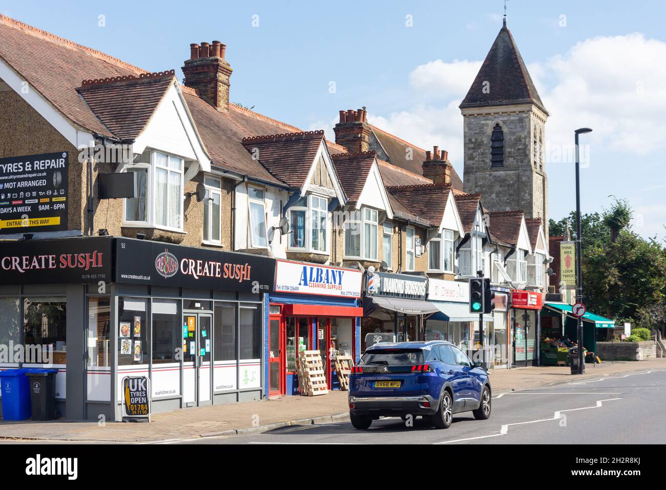 Church Road, Ashford, Surrey, England, United Kingdom Stock Photo