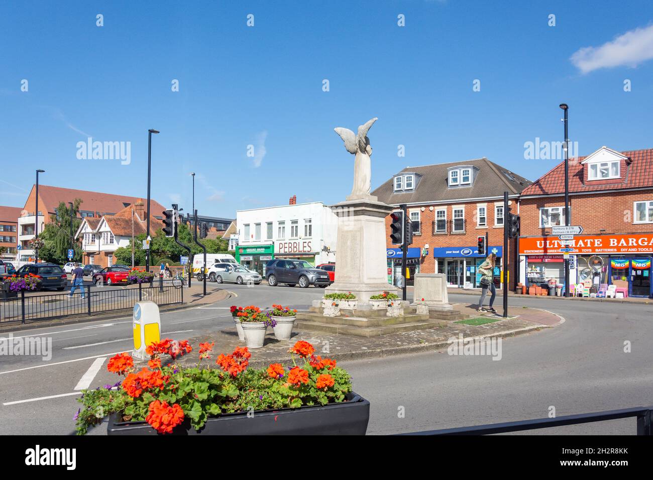 War Memorial, Church Road, Ashford, Surrey, England, United Kingdom Stock Photo
