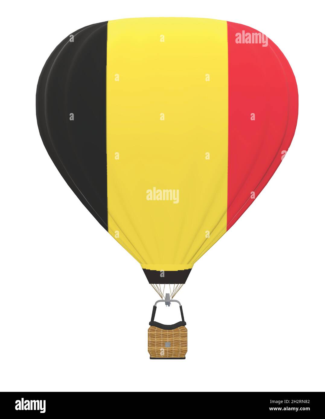 Hot Air Balloon with Belgium Flag Stock Vector