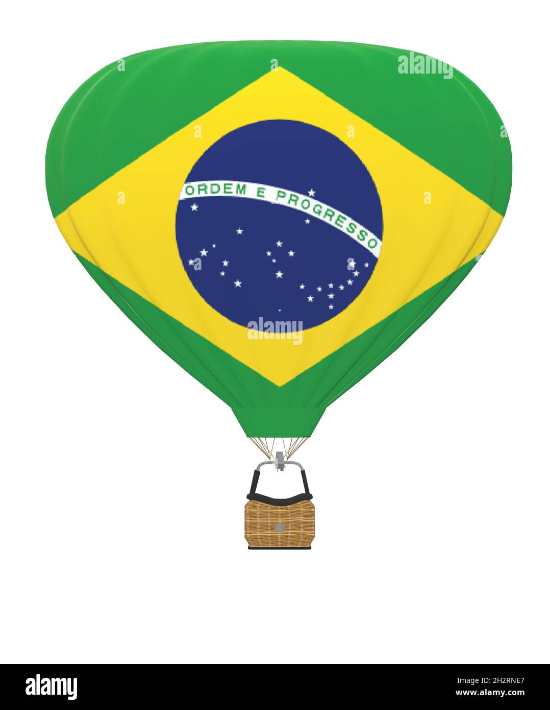 Hot Air Balloon with Brazil Flag Stock Vector