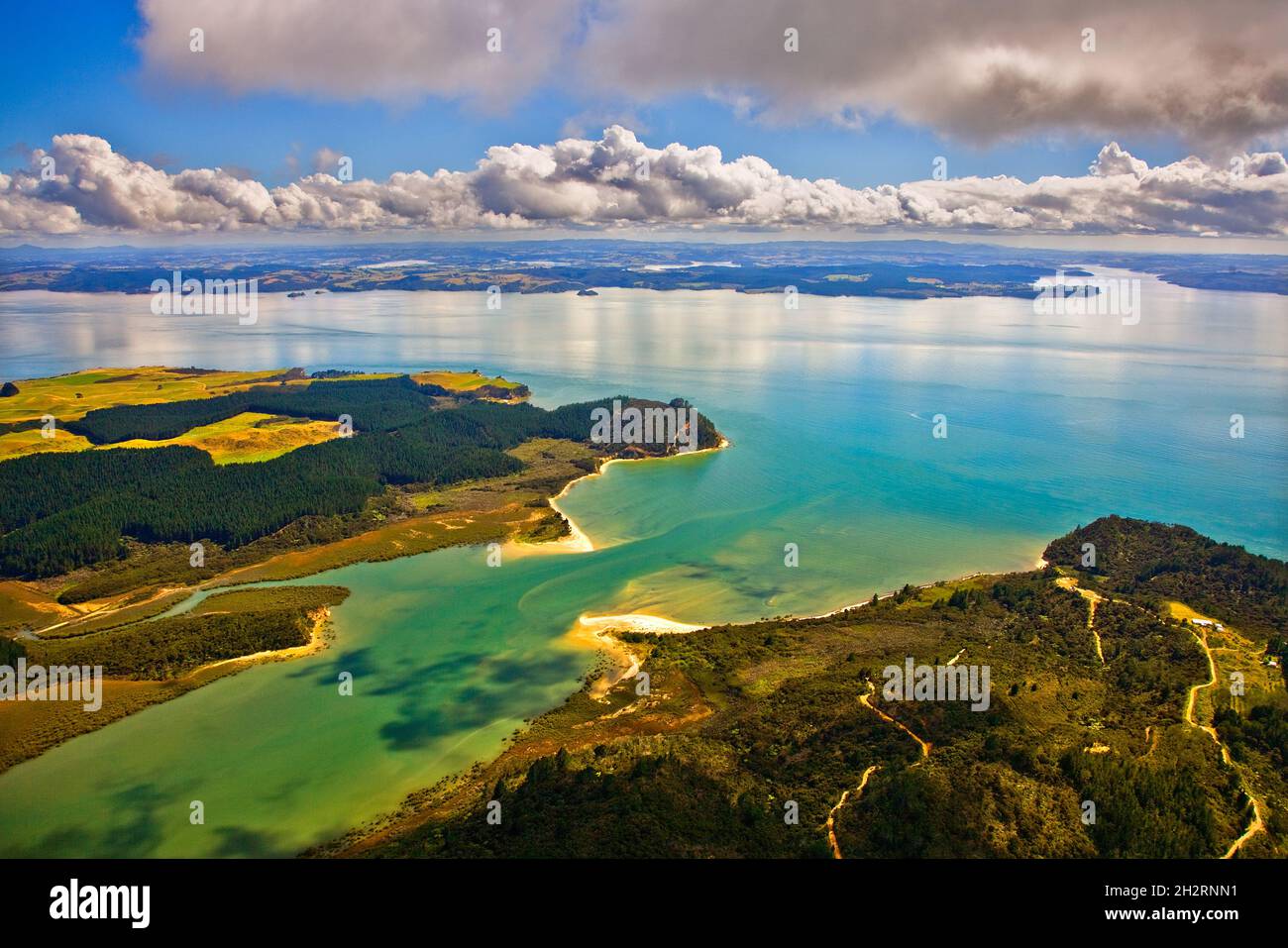 AerialKaipara HarbourRodneyToetoe Point Centre frame Stock Photo Alamy