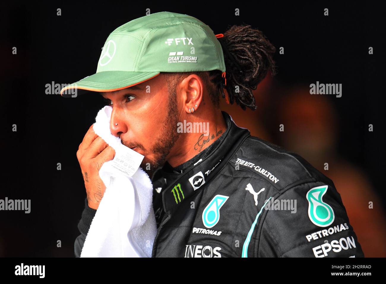 Lewis Hamilton (GBR) Mercedes AMG F1 in qualifying parc ferme. 23.10.2021.  Formula 1 World Championship,