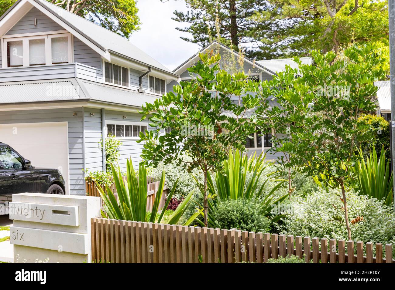 Clareville suburb of Sydney and waterfront home and garden,Sydney