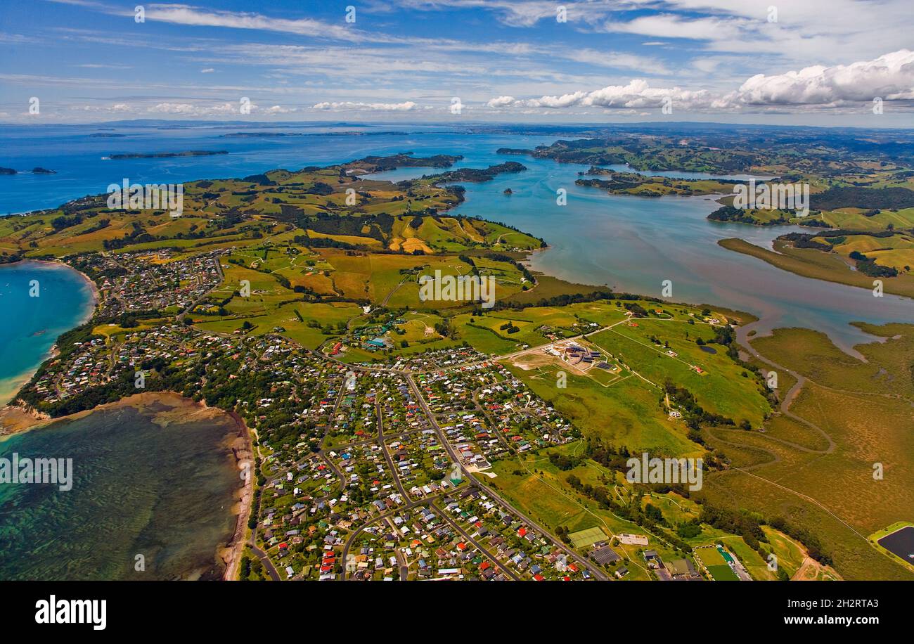 AerialSnells Beach & Algies Bay Stock Photo Alamy