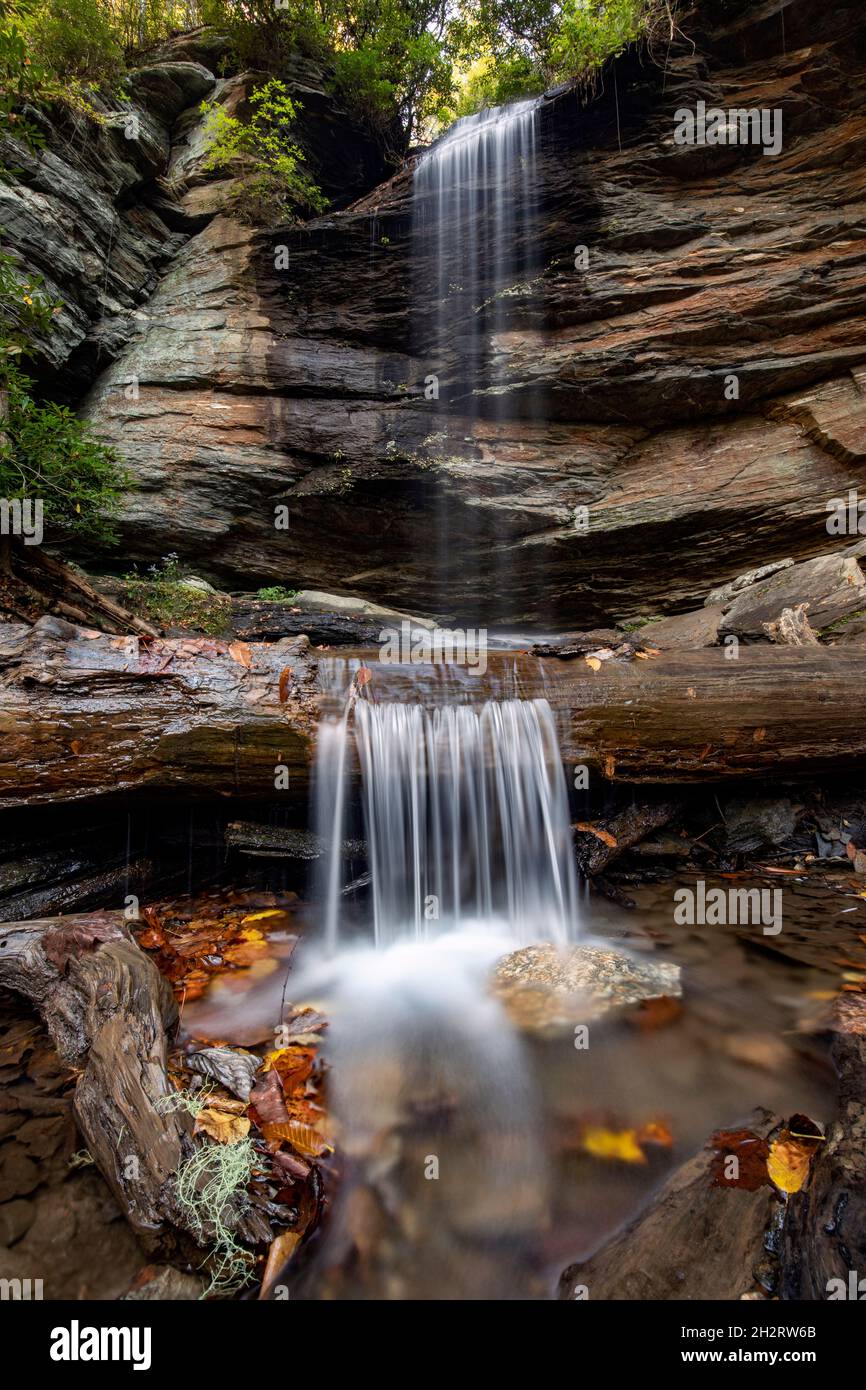 Moore Cove Falls Pisgah National Forest, Brevard, North Carolina, USA