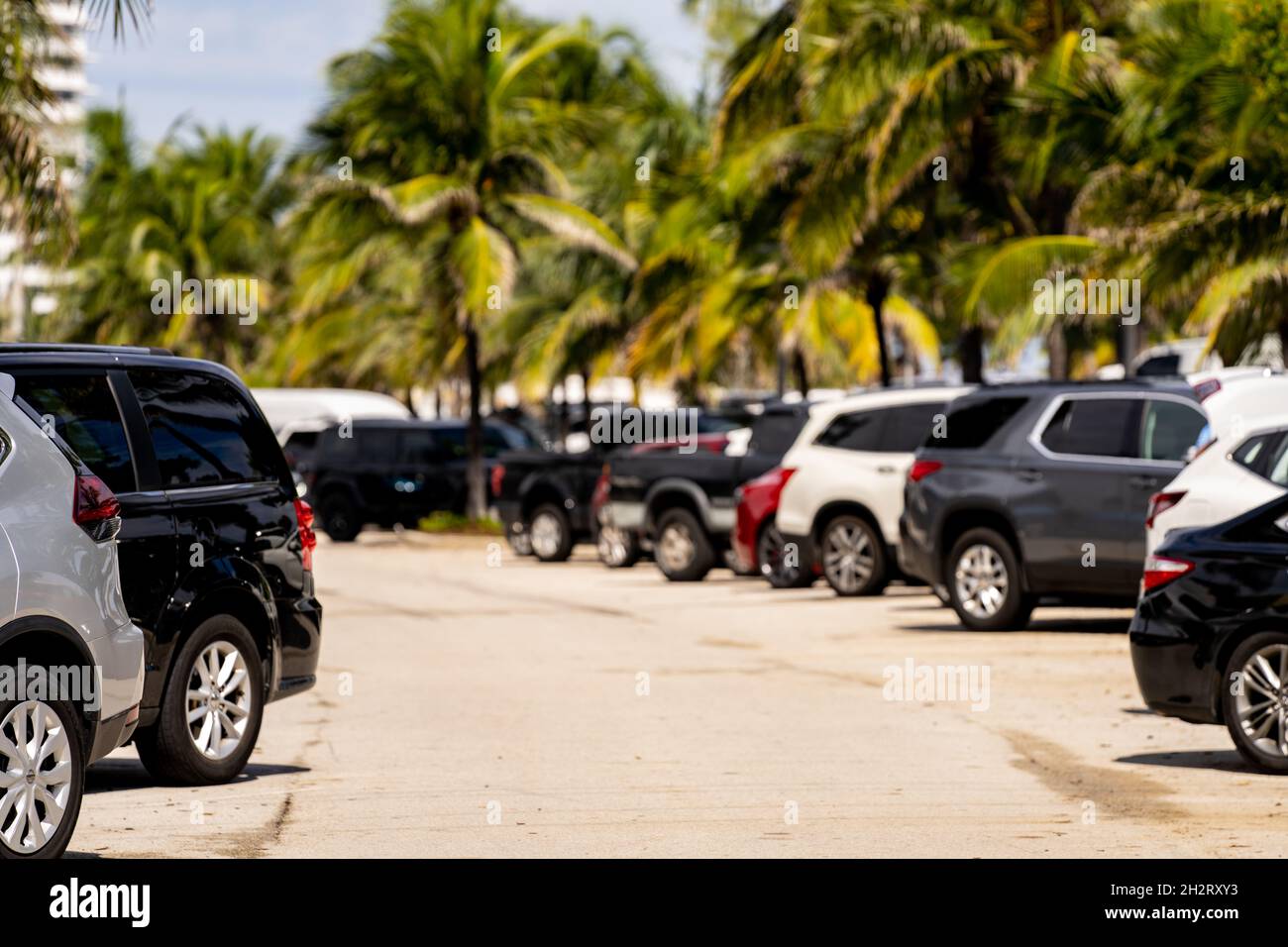 Fort Lauderdale municipal parking lots packed with cars Stock Photo Alamy