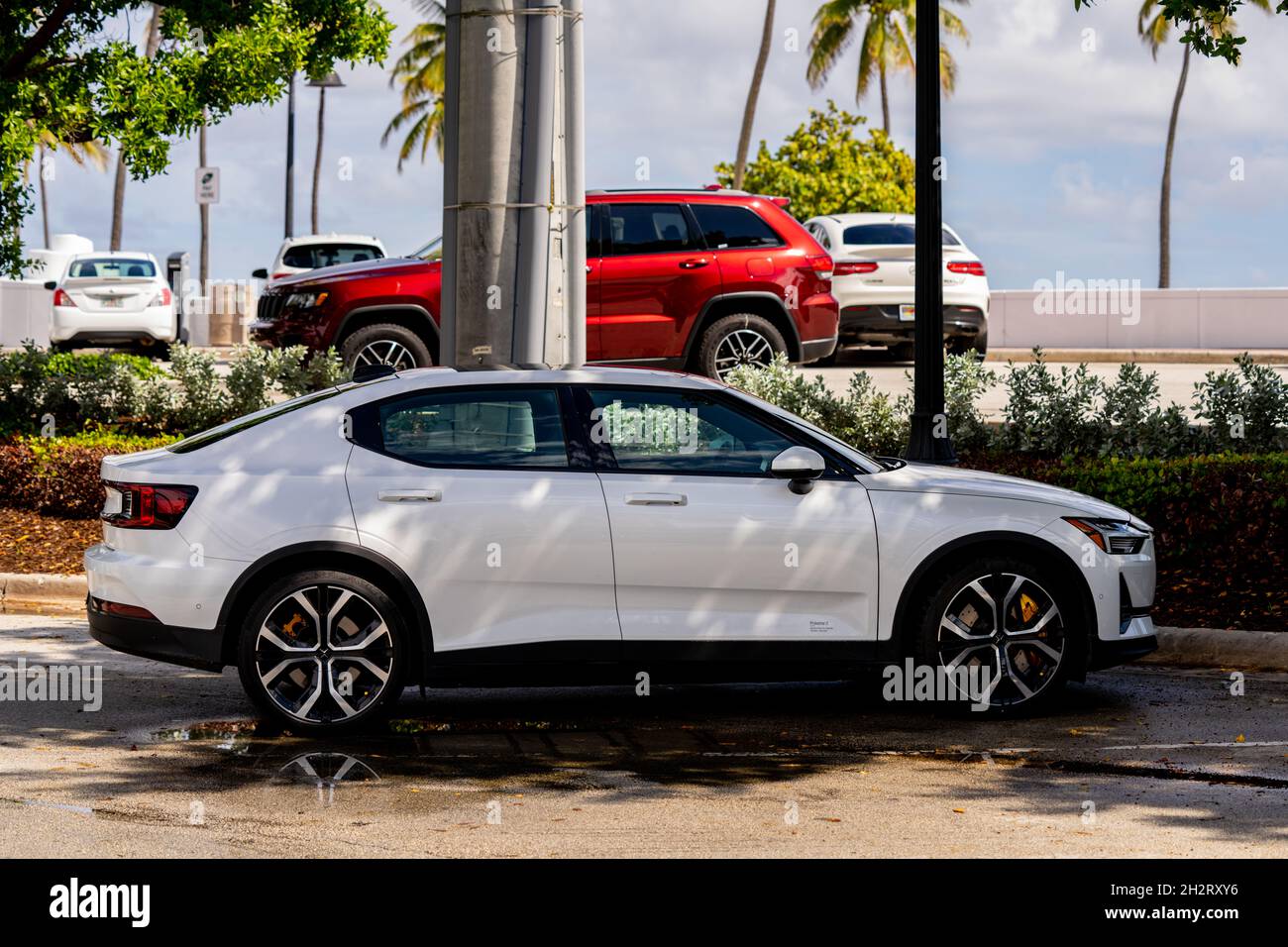 Fort Lauderdale, FL, USA October 23, 2021 Photo of a Polestar