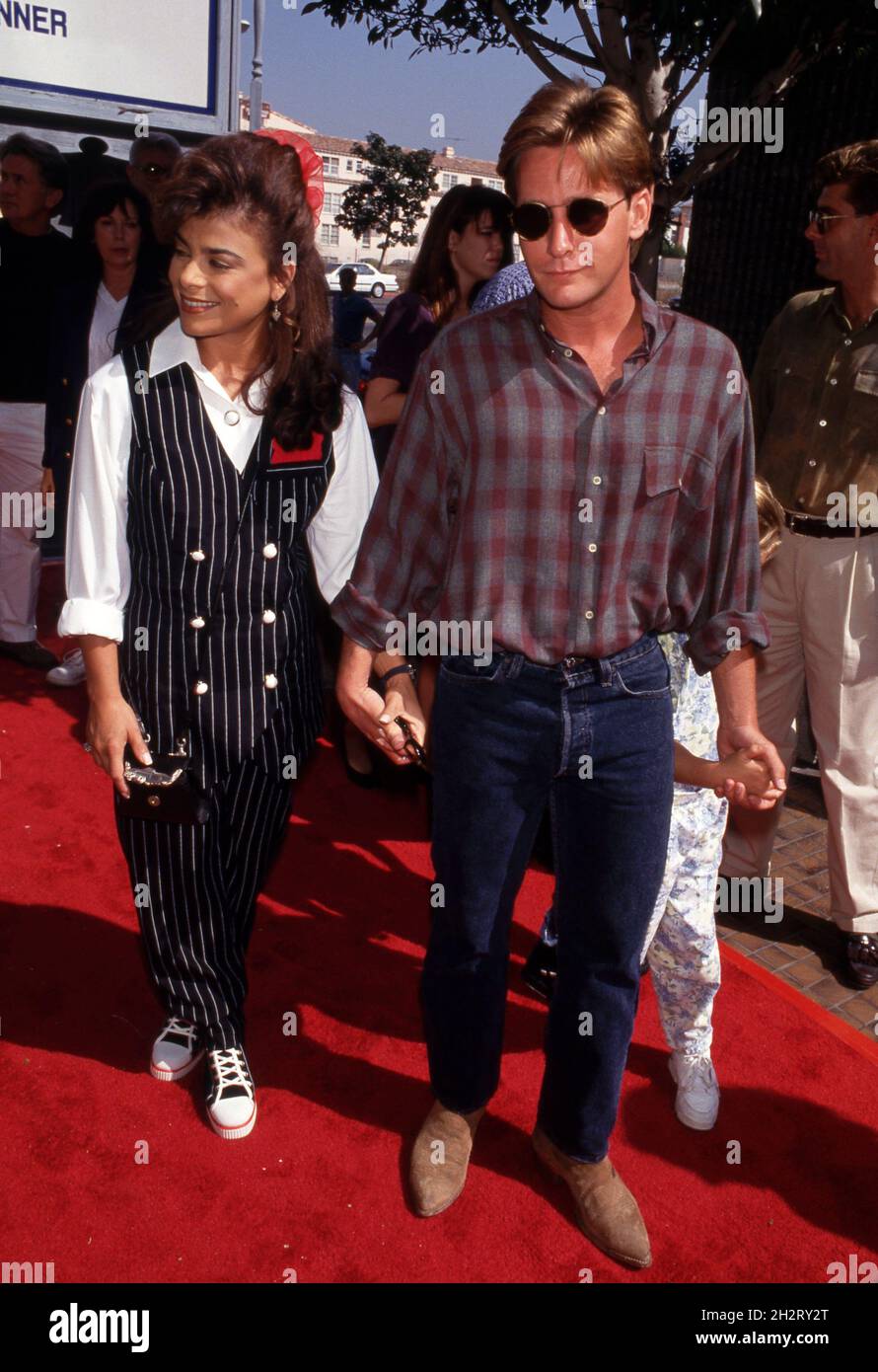 Paula Abdul and Emilio Estevez at The Mighty Ducks Premiere on ...