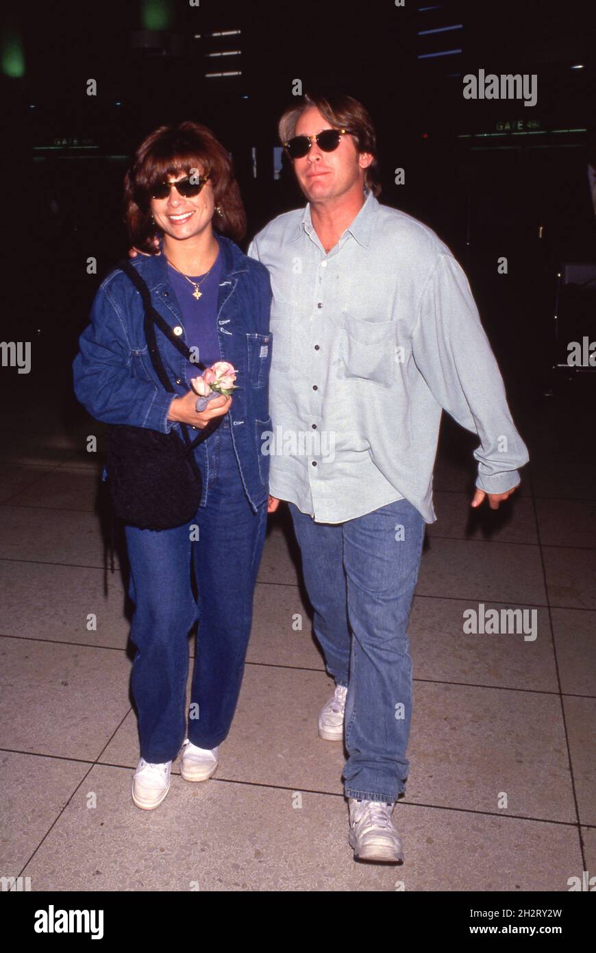 Paula Abdul and Emilio Estevez at LAX April 1994. Credit: Ralph