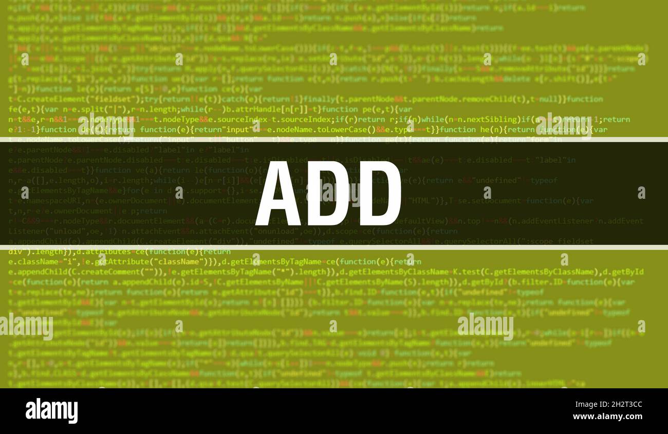 Add concept with Random Parts of Program Code. Add with Programming code  abstract technology background of software developer and Computer script.  Add Stock Photo - Alamy