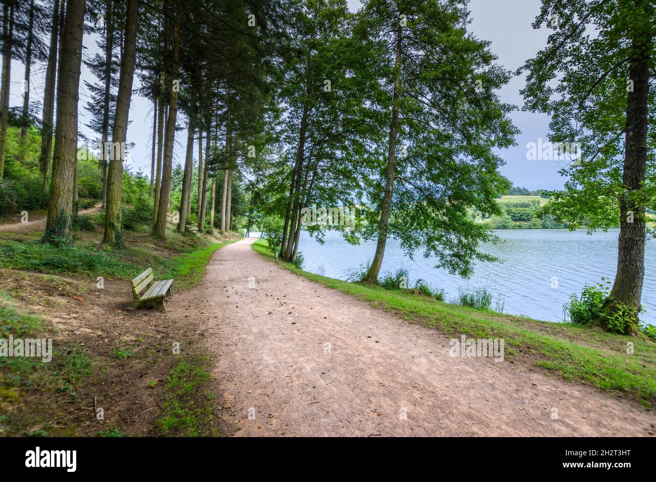 Promenade, sentiers, activités au Lac des Sapins, Cublize Stock Photo ...