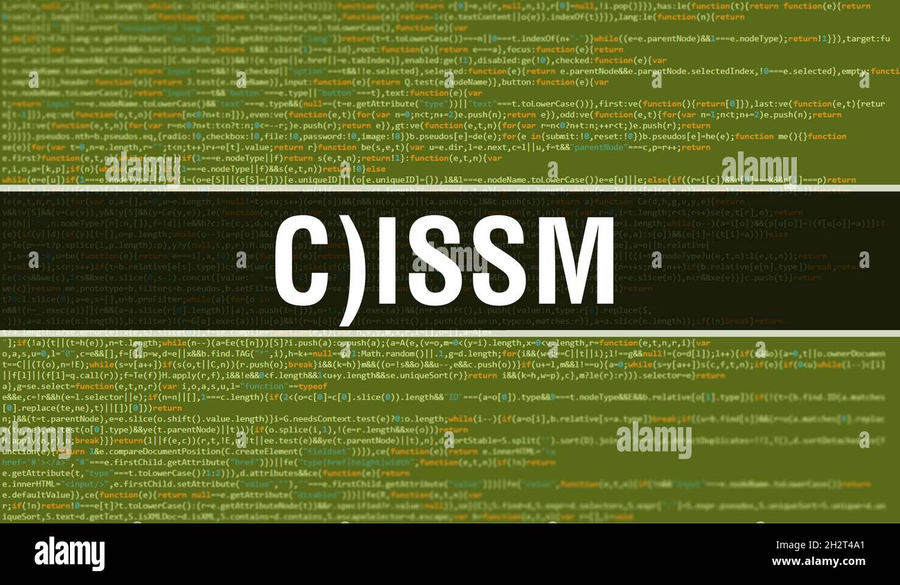 C)ISSM with Binary code digital technology background. Abstract ...