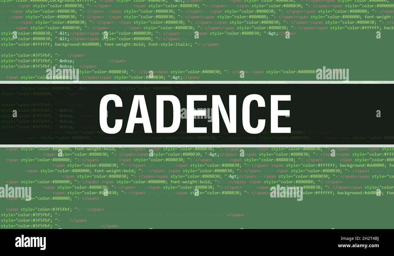 Cadence concept with Random Parts of Program Code.Cadence text written ...