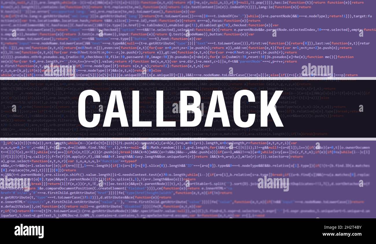 Programming callback hi-res stock photography and images - Alamy