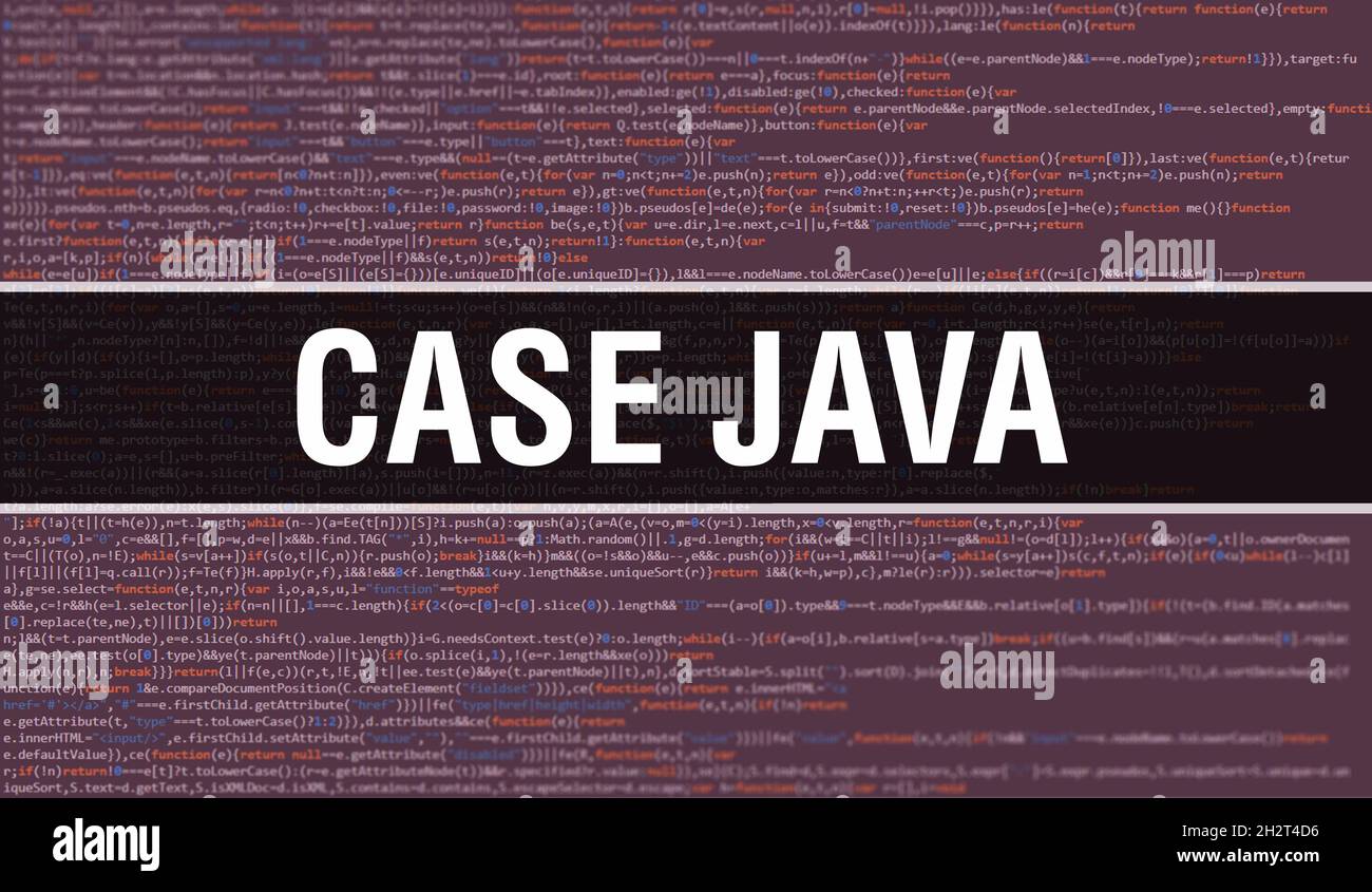 CASE Java with Binary code digital technology background. Abstract ...