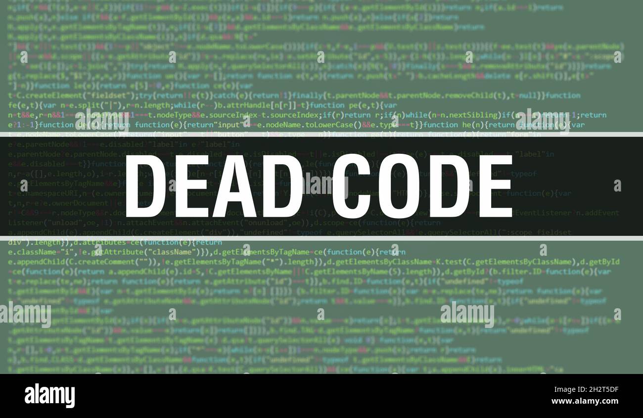 Dead code concept with Random Parts of Program Code. Dead code with ...
