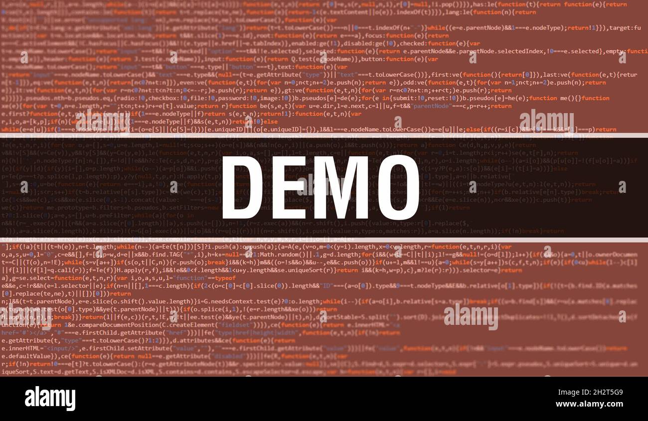 Demo with Digital java code text. Demo and Computer software coding ...