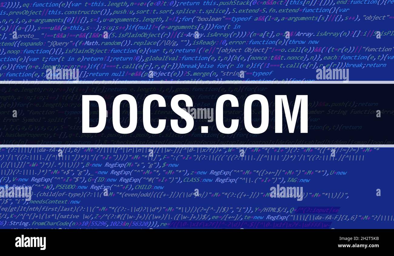 Docs.com text written on Programming code abstract technology ...