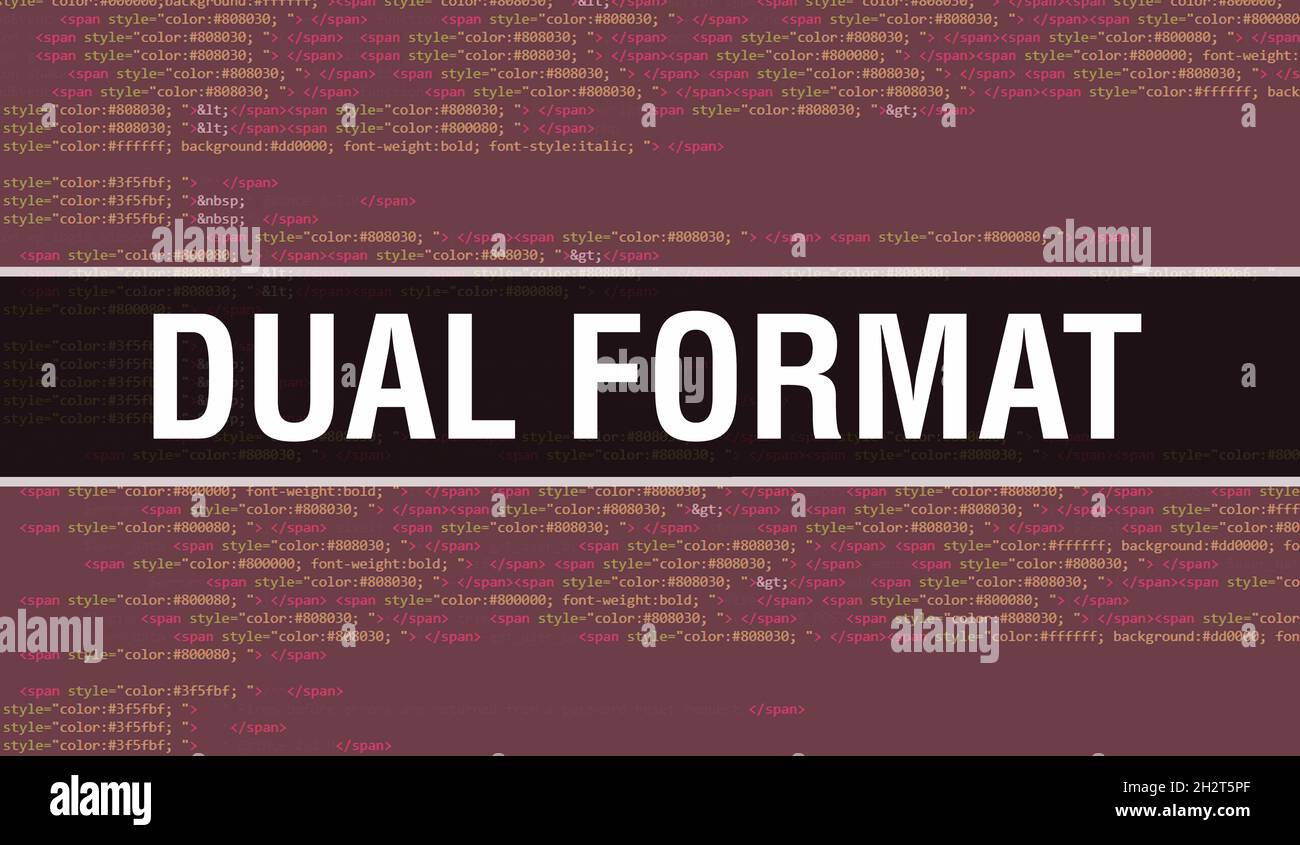 Dual format with Binary code digital technology background. Abstract ...