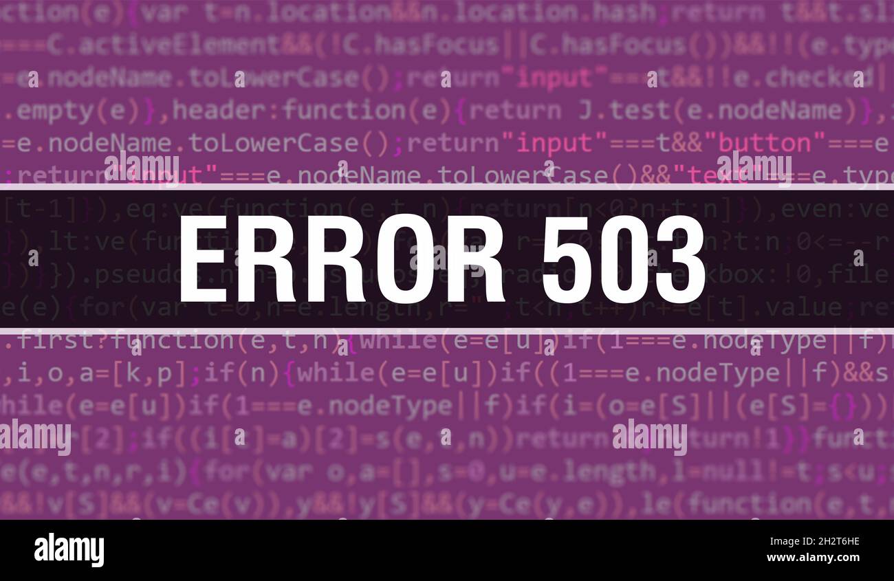 error-503-with-abstract-technology-binary-code-background-digital-binary-data-and-secure-data